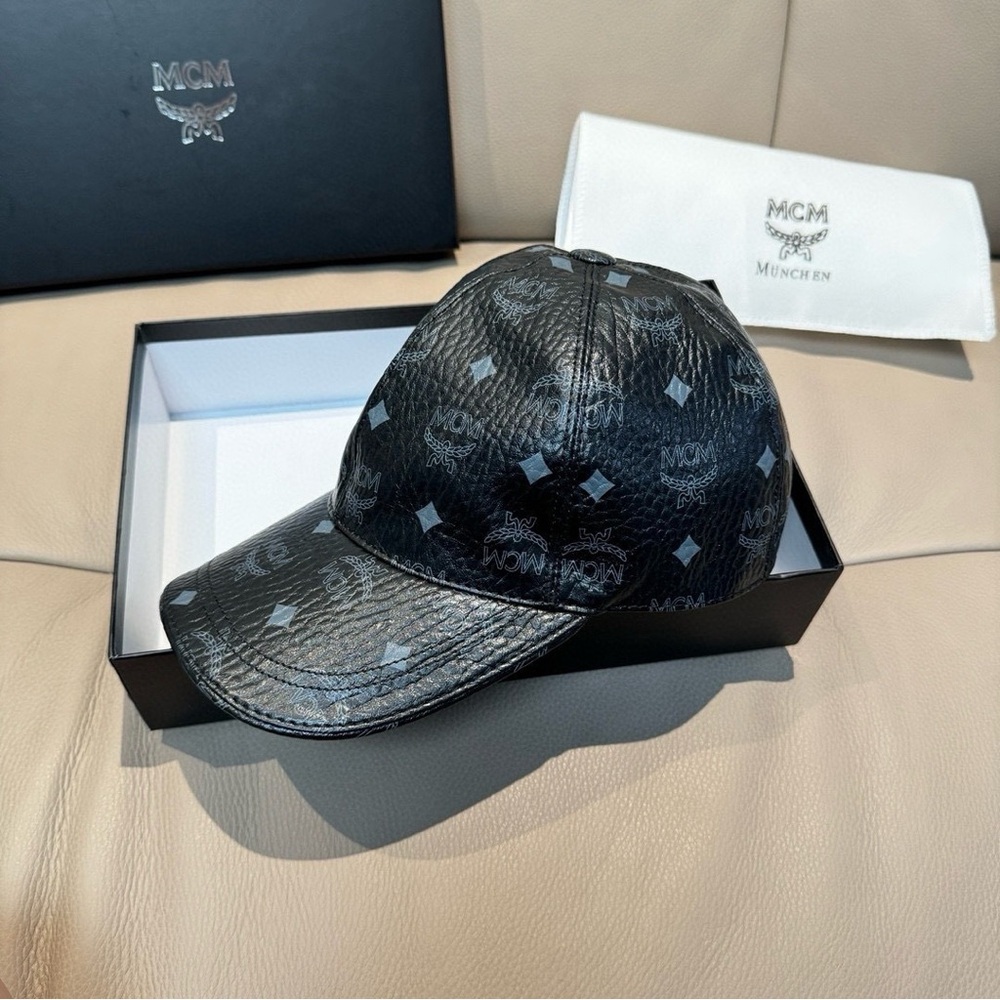 MCM letter logo pattern black baseball cap - Picture 6 of 8